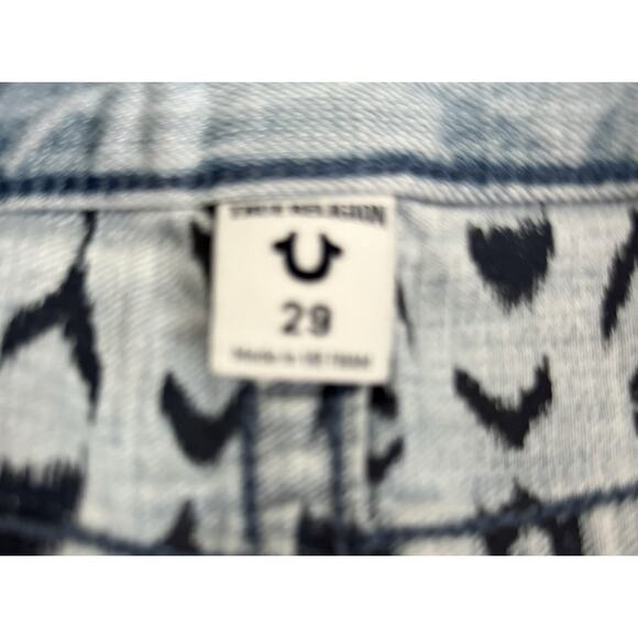 True Religion Dean No Flap Jeans Mens 29 Distressed Light Wash Slim Fit - Picture 5 of 9